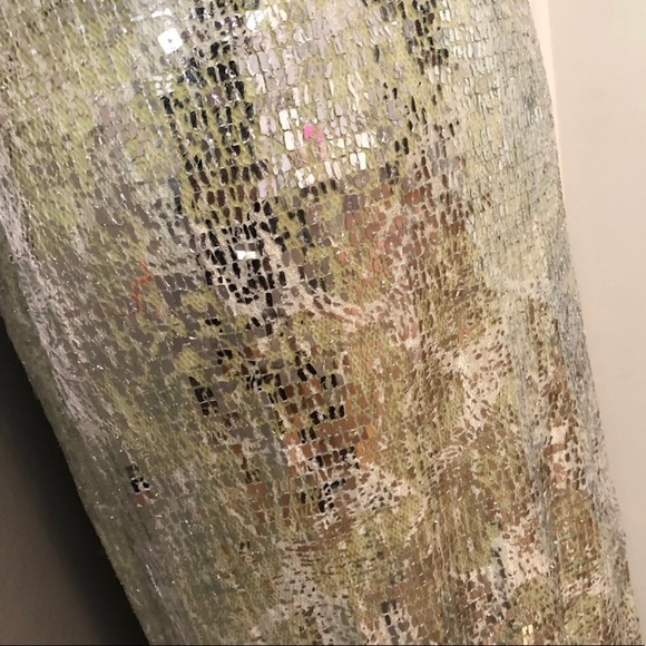 NEW CLARISSE SZ 6 LIMEADE ICE SEQUIN BEADED FORMAL EVENING GOWN - Picture 11 of 15